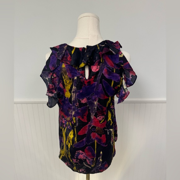 Milly Silk Ruffle Blouse - Picture 2 of 3